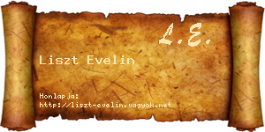 Liszt Evelin névjegykártya